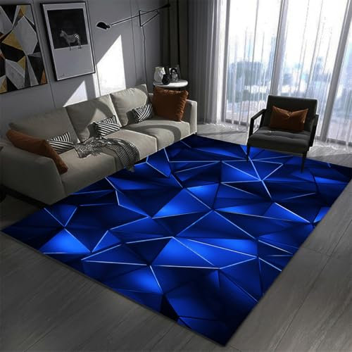PEIHUODAN Tapis Chambre Adulte Ado Garcon Tapis Gaming Sol Gamer Imprimé Visuel Géométrique Coloré Deco Chambre Adulte Ado Carpet Salon Doux Lavable Chaise Gaming (Couleur 1,120x180cm)