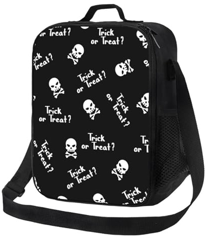 Gaakvrr Lonchera de calavera para niños, lonchera aislada para adultos, adolescentes y niñas, lonchera portátil reutilizable para niños, regalos de calavera