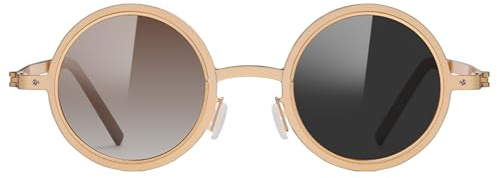 usefulbeauty Verstellbare Sonnenbrille Für Herren - Runde Polarisierte Mit ND-Filter,Leichtgewichtige UV-Schutz Brille Für Urlaub Sport Freizeit