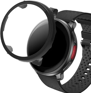 Schutzhülle für Polar Vantage V3/Polar Vantage M3 Smartwatch, yystao härtere PC-Schutzhülle mit 9H-Glas-Schutzfolie, vollumfassende einheitliche Schutzabdeckung, Schwarz