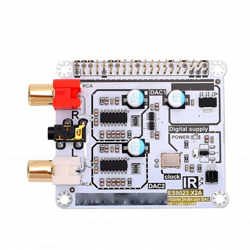 Plyisty HiFi-Digital-Analog-Konverter-Soundkarte, ES9023 Dual-Dekodierungschip, I2S-Bus, 192 kHz, 24-Bit-DAC-Erweiterungskarte, mit Robuster Leiterplatte und Analogausgang