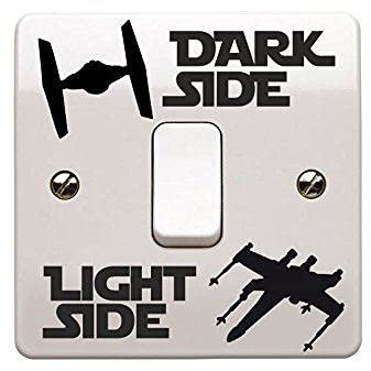 Star Fighter and - X Wing Dark/Light Side Vinyl Decal Stickers Sticker Childs Room Lightswitch Wall
