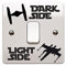 Star Fighter and - X Wing Dark/Light Side Vinyl Decal Stickers Sticker Childs Room Lightswitch Wall