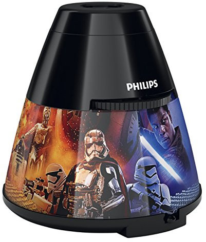 Philips LED Star Wars Episode VIII Children's Night Light and Projector, Plastic, Black,