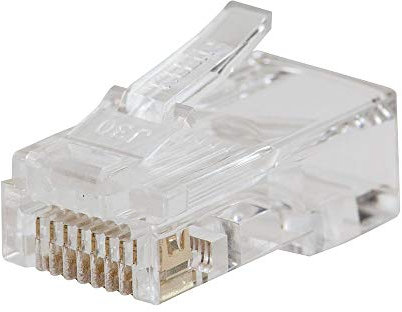 KLEIN TOOLS VDV826-729 Pass-Thru Modular Data Plugs, RJ45-CAT6, 10-Pack, Gold Plated, Power Over Ethernet-FCC-UL-RoHS Compliant, For Solid or Stranded Cable