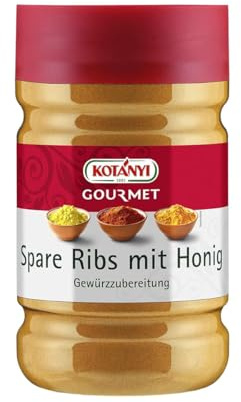 Kotanyi Spare-Ribs mit Honig Gewürzzubereitung | Gewürze für Großverbraucher und Gastronomie | 900 g, Dose 1200 ccm