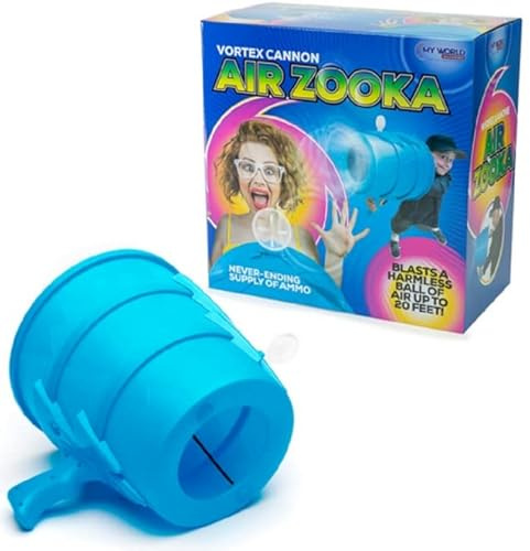Funtime Gifts Air Zooka – Lustiges Luftblaster-Spielzeug für Kinder und Erwachsene, strahlt einen harmlosen Ball Luft bis zu 6 m, nie endende Munitionsvorrat – Spielen für drinnen und draußen