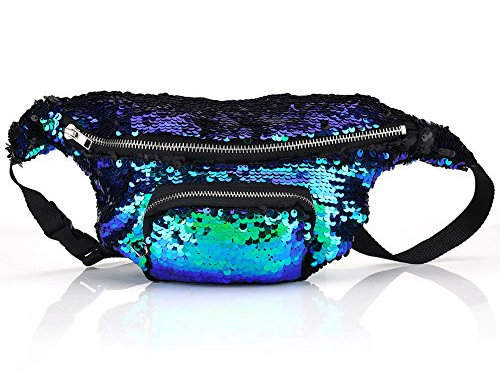Frauen Gürteltasche Pailletten Shining Fanny Pack mit Single Shoulder Design