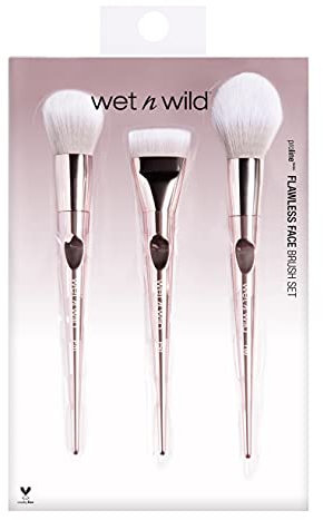 wet n wild Flawless Face Pro Pinceaux Professionnels pour Teint, Non Testé Sur Animaux 3 Pièces 1 Unité