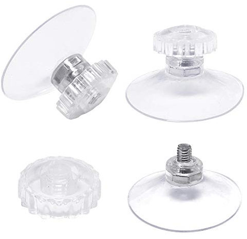 Inpion 30 Pezzi 45 mm Ventose Versatili Trasparente con Filettatura Plastica Sucker Pad Senza Ganci Trasparente PVC, Morbido Forte Aspirazione,per mobili, cucina e vetro, ecc.