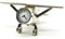 ZAHEPA Orologio da tavolo a forma di aeroplano con ruote girevoli, peso carta design aeroplano, mini gadget aeromobili - argento