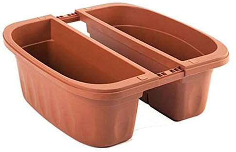 PEBSHOP BALCON DOUBLE EN PLASTIQUE (CM 40 X 19,8 X 18,5 - LT.7 VERT)