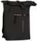 New Rebels Unisex Wasserabweisender Rolltop-Rucksack – 21l Rolltop-Backpack mit 15,6-Zoll-Laptopfach – Reiserucksack mit Klickverschluss – Rucksack mit Vordertasche – flexible Aufbewahrung - Schwarz