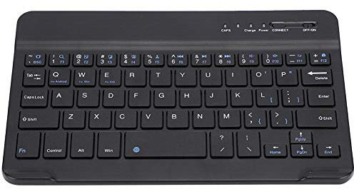 Mini Teclado Bluetooth, Teclado inalámbrico Bluetooth de aleación de Aluminio, Teclado inalámbrico portátil de 7-8 Pulgadas para Android iOS Win