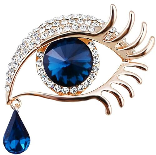 Broche Étoile en Cristal avec Ange Larmes,Élégant Ensemble de Broche d'ange Diamant Charme Yeux Goutte pour Cadeau d'anniversaire de Filles Fournitures de Fête de Mariage Noël, Cristal, Cristal,