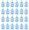 Babyparty Flaschen,24 PCS Mini Dekoschnuller Geschenk Babyparty Dekorationen Candy Flaschen Babyflaschen Gastgeschenke Baby Geschenk für Jungen Mädchen Party Gefälligkeiten Blau