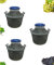 Buyglass 3 Damigiane litros 5 boca ancha completa con tapón