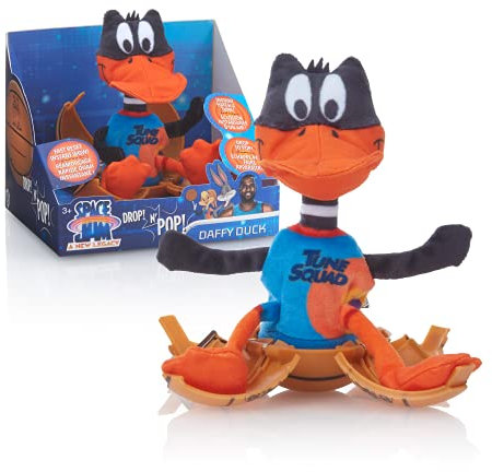 WOW! STUFF Drop 'n Daffy Duck Space Jam: A New Legacy | Basketball Pop-Up Plüsch | Offizielle Film-Sammlerstücke, Spielzeug und Geschenke für Jungen und Mädchen ab 5 Jahren