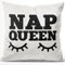 JUNIWORDS Kissen, Nap Queen, 40 x 40 cm, Flauschig Samtweich Weich (1004229)
