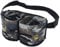 Luggage Travel Cup Holder, Portable Drink Caddy Bag Hold Two Coffee Mugs Free Your Hand for Drink Fits Roll on All Suitcase Handles Traveler Accessory Grey Purple for Men Women