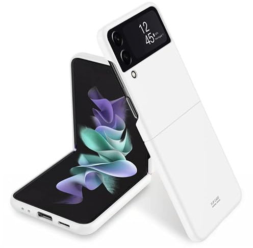 LIUZIHAN Cover per Samsung Galaxy Z Flip 4. Cover Sottile & Robusto, Anti-Graffi, Custodia Cover Protettiva Case per Samsung Galaxy Z Flip 4.(Bianco)