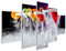 Bild auf Leinwand Martini Getränke Mit Trockeneis Rauch Effekt Serviert Auf Bartresen Mit Dunklen Farbigen Hintergrund 5 Teile Wandbild Poster Kunstdruck Bilder 170x80cm