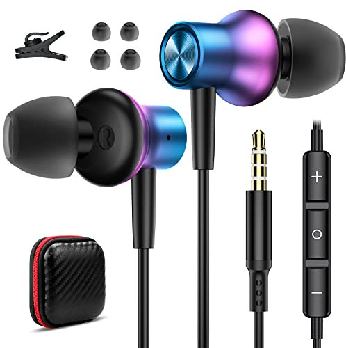 3,5mm Cuffie per Smasung Galaxy A14 A13 A23 A52S A12 A72 A51 A71 A42 A32 S10 F14, Auricolari in-ear con Microfono Cuffie con Filo per xiaomi redmi note 12 11 Pro+ 11S 10 10S Pixel 5a OnePlus OPPO