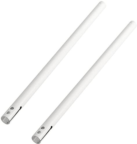 Housoutil 2st Lüfterstangenverlängerung Downrod-verlängerung Für Lüfter Boom-Sticks Downrod-verlängerung Für Deckenventilator Boobie-Bars Verlängerungsstange Weiß Eisen Verlängern Universal-