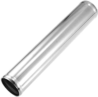 X AUTOHAUX Tuyau d'intercooler droit en alliage d'aluminium de 57 mm de long et 300 mm de long pour voiture Argenté