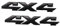 4 x 4 Embleme Aufkleber 3D Chrom Auto Tuning Aufkleber Liberty Namensschild Aufkleber Ersatz für SUV (schwarz)