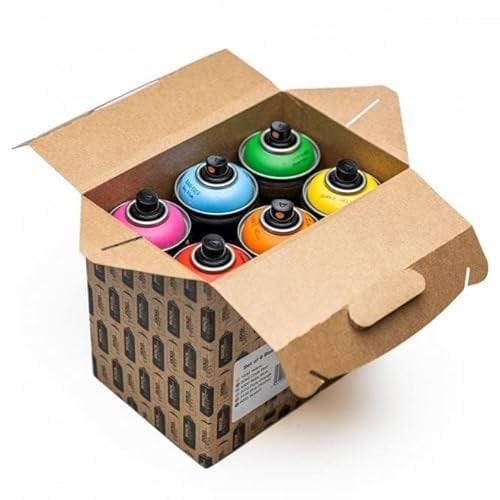 Montana Black - Basic Colours Box Set (6) Spray Paint Bundle - 6 x 400ml Cans