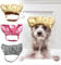 Waterproof Cat Shower Cap,Dog Shower Cap,Long Rubber Band Adjustable for Washing Cats,Best Gift for Pet Lovers (Small, Gold)