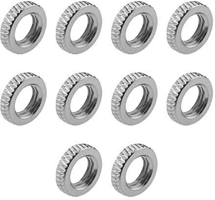 YINETTECH 10 Stück Presta Ventilkern Sicherungsring Mutter Presta Ventil Zylinder Sicherungsring Muttern Zubehör für Auto Ventil Fahrrad Ventileinsatz Luftpumpe Kompressor