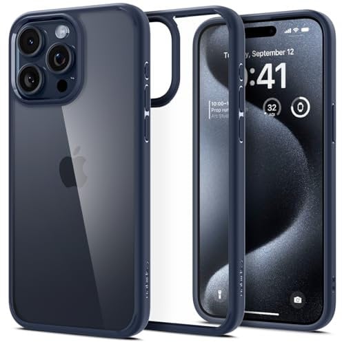 Spigen Ultra Hybrid Case Compatible with iPhone 15 Pro Max - Navy Blue