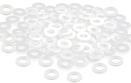 Lot de 100 rondelles en plastique M6/M8, en nylon, 1,5 mm, rondelles en plastique, pour bricolage, moto (M8-16 mm)