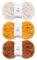 Pretty Jolly 3 Knäuel Kunstfellgarn, super weich und flauschig zum Häkeln und Stricken (Herbst warm)