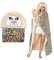 ARRITS Tier Kuscheldecke mit ärmeln und Kapuze - Super Weich Lustige Leoparden Decke Geschenke für Frauen - Warm Flanell Sherpa Tragbare Decke - TV-Decke Sofadecke 150x130cm