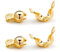 Quetschperlen aus 18 Karat Gold für die Schmuckherstellung, 4 mm Quetschperlen, Knotenabdeckungen für Schmuckherstellung, Knotenabdeckungen für selbstgemachte Armbänder, Halsketten, 100 Stück