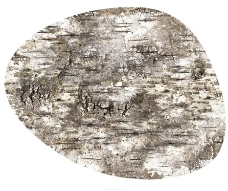 Arco Oval Tischmatte für Tisch mit Aufdruck 36x32 cm - Aufdruck Birch, mehrfarbige Muster, Bunt - Tischset, Tischdekoration für das Esszimmer, für Esstisch, Küchentisch - Einzigartiges Tischset