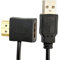 Tiuimk Adattatore HDMI maschio a femmina con connettore di alimentazione USB 2.0 - nero