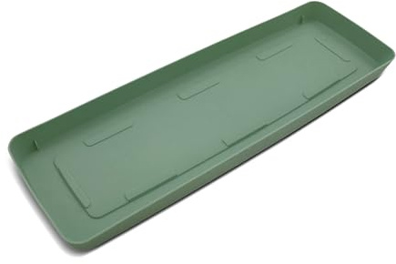 Oakland Gardens Windlwsill Plant Tray 46cm, Watering Drip Tray Saucer For Plant Pot & Seedlings| Sage Green | Pack of 4