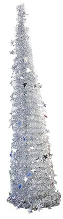 IMIKEYA Sapin De Noël Télescopique Pliable Décoration De Fête De Noël Plastique Pet pour Maison DIY Réutilisable