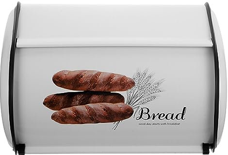 TOPBATHY Boîte à Pain Décorative Pour Comptoir De Cuisine Boîte à Nourriture Pour Ranger Pain Snacks Fruits Et Ustensiles Protection Avec Couvercle