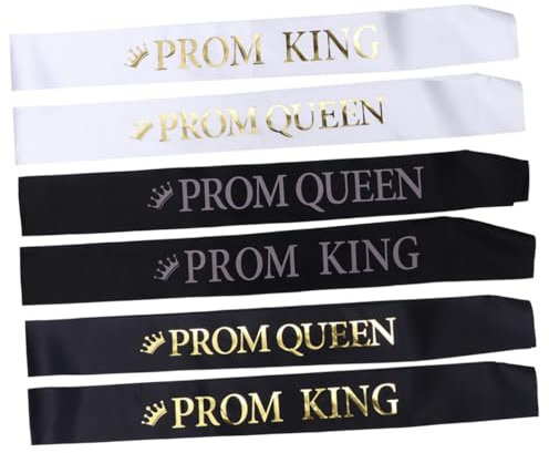 Vaguelly Elegantes Accessoire Für Die Abschlussfeier 6er-pack Schultergurte Für Die Abschlussballkönigin Foto-requisite Für Männer Und Frauen