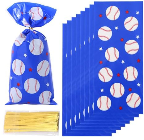 50 Stück Tennis-Süßigkeiten für Partytüten, Süßigkeiten-Geschenktüten mit Tennis-Thema, blau, kleine Tennis-Sport-Tüten, Tennis-Zellophan-Geschenktüten für Kinder, Partygeschenke, Jungen und Männer,