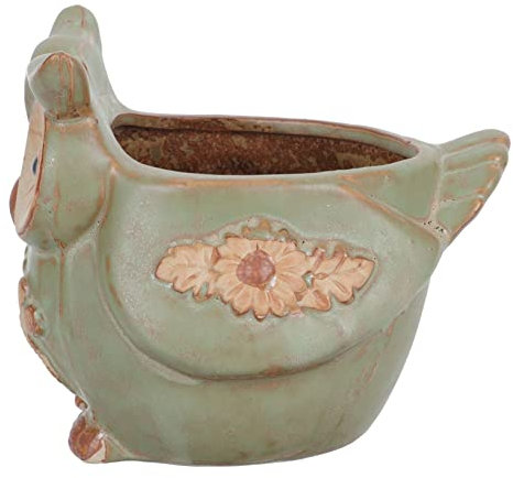 INOOMP 1stk Sukkulenten-töpfe Pflanzenbehälter Blumentopf in Eulenform Blumentopf Eule Aus Porzellan Retro-tierpflanzer Retro-dekor Saftiger Pflanzer Mini Modellieren Lipgloss Keramik