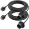 FIRMERST Wasserdichte Lampenfassung E27 mit Kabel Outdoor 10m 2 Stück Schwarz