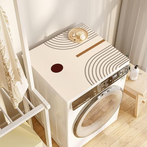 Parapolvere Lavatrice copertura della lavatrice tappetino lavatrice Parapolvere Lavatrice Antipolvere per Frigorifero Tappetino antiscivolo per lavatrici per lavatrice o asciugatrice K,40x60cm