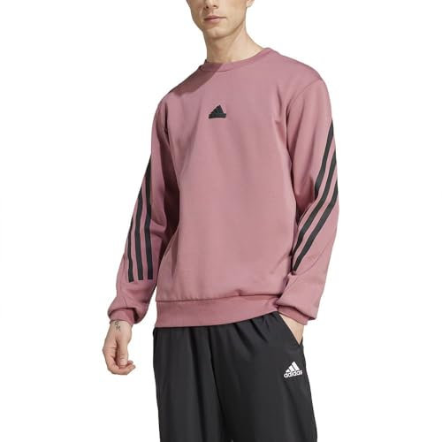 adidas Sweat-shirt à col rond pour homme Future Icons 3 bandes, rose, L