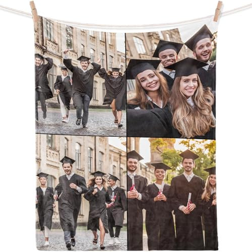iDIY personalisierte Decke personalisierte Geschenke - Decke mit Foto, fotogeschenke kuscheldecke personalisiert, personalisierte Geschenke für Freundin, Ehefrau, Geschenke für sie 4 Fotos